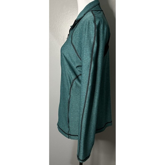 BYZELLA Women’s Large Full Zip sports jacket Green Activewear Workout Coat EUC - Picture 2 of 7